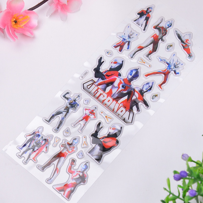 Set 10 Hình dán nổi làm phần thưởng tự học, tự chơi cho bé trai, hình dán hoạt hình dành cho trẻ em