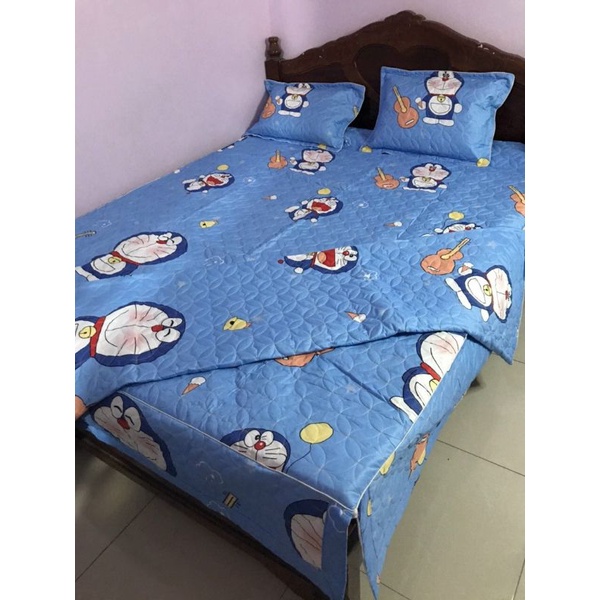 Bộ ga phủ trần bông xẻ góc 5 món cotton boly cao cấp