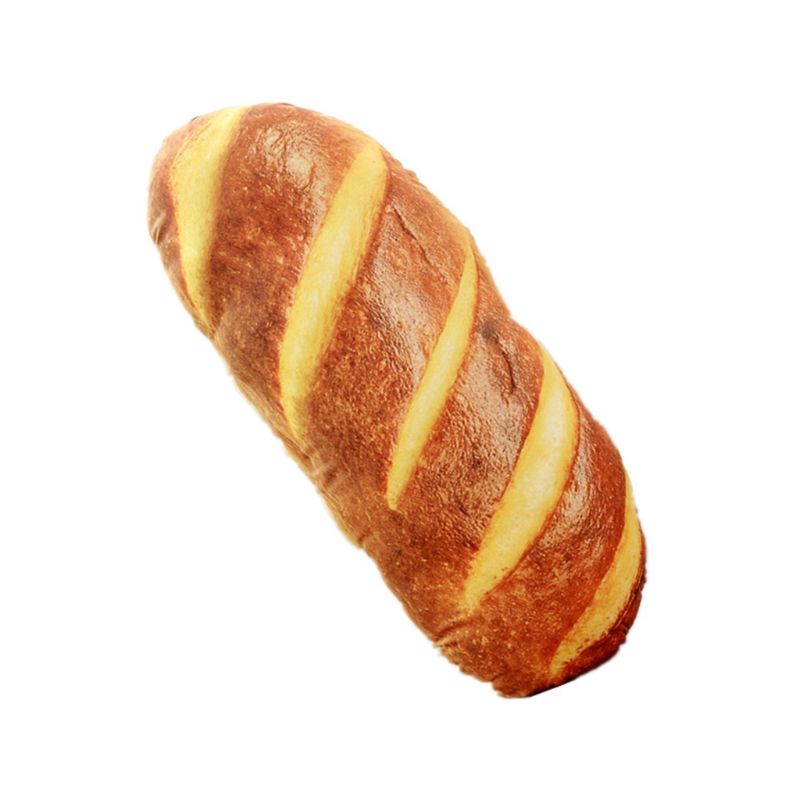 Gối Tựa Lưng Nhồi Bông Hình Bánh Mì Bơ 3D Mềm Mại Vui Nhộn Dùng Làm Quà Tặng Sinh Nhật Cho Bé