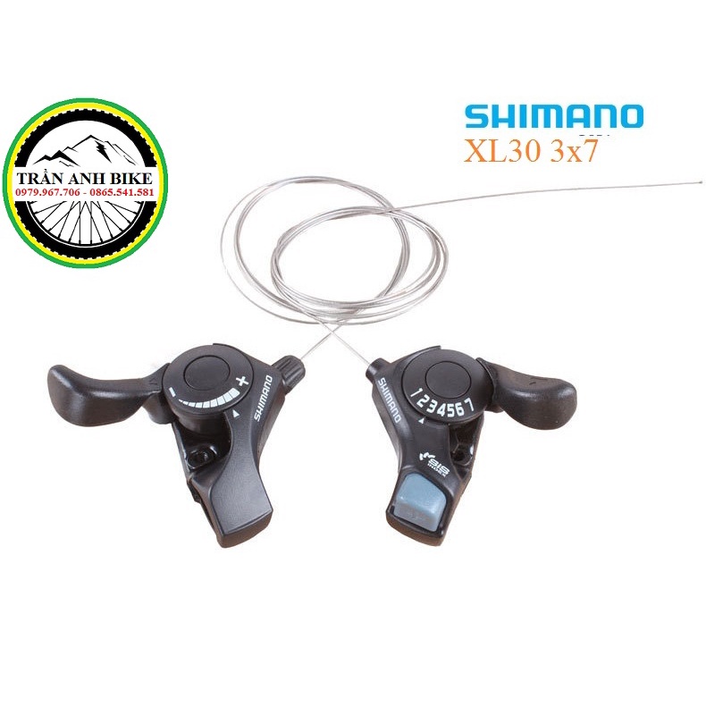 Tay đề cần bật xe đạp - tay bấm xả Shimano TX30 - 7 gắn ghi đông