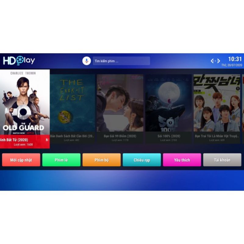 [Mã 229ELSALE hoàn 7% đơn 300K] Android Box MyTV Net 2G , ROM 16 2020 androi 7.1.2 Chính Hãng