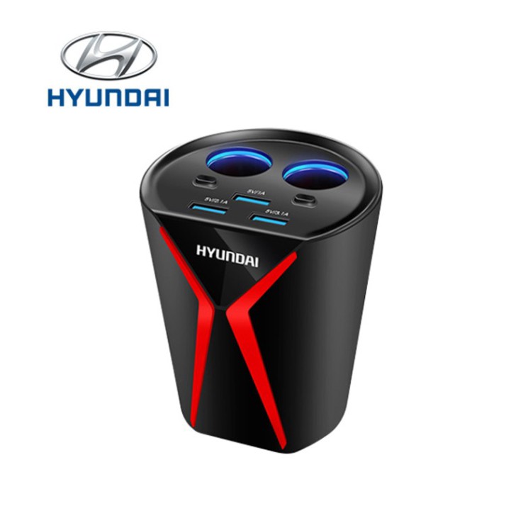 Sản Phẩm Bộ chia tẩu cốc ô tô nhãn hiệu Hyundai HY-18 hiển thị đèn LED, có hỗ trợ sạc nhanh - Bảo hành 6 tháng ...