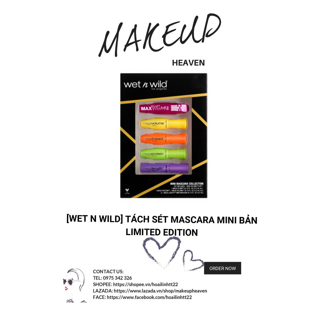 Sét 5 mascara mini bản Limited Edition của We tn Wild