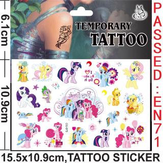 Hình xăm dán tạm thời họa tiết hoạt hình my little pony xinh xắn cho bé