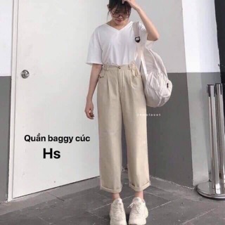 Quần baggy cúc kèm ảnh thật siêu đẹp