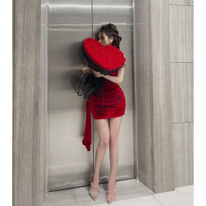 ĐẦM NHUNG BÈO HÔNG 2 DÂY