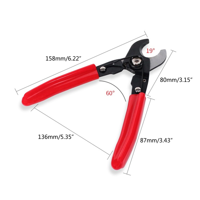 Kềm Cắt Dây Điện Một Tay Cầm Bằng Nhôm Đồng HS-206 35