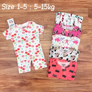 Combo 7 bộ carter cộc tay bé gái