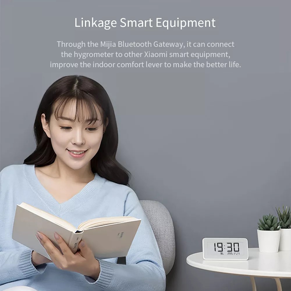 ✟ஐNhiệt Ẩm Kế Thông Minh Xiaomi Mijia BT4.0 Không Dây Có Thể Sử Dụng Trong Nhà Và Ngoài Trời