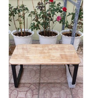 Bàn Xếp Gỗ Chân Sắt Gấp (40*80*35)