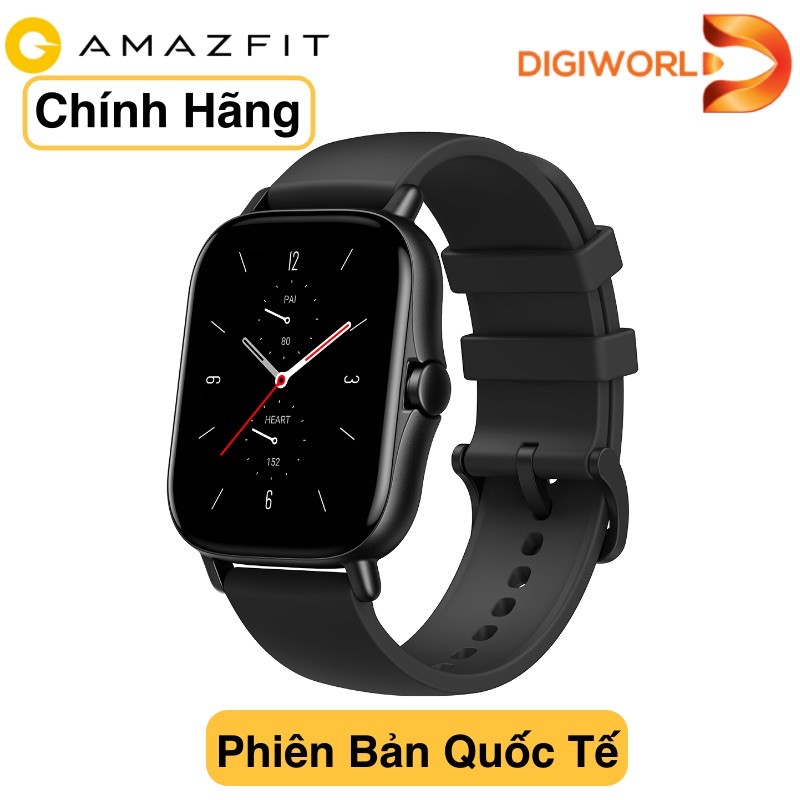 [Tặng kèm dây da][Hàng chính hãng DGW] Đồng hồ thông minh Amazfit GTS 2