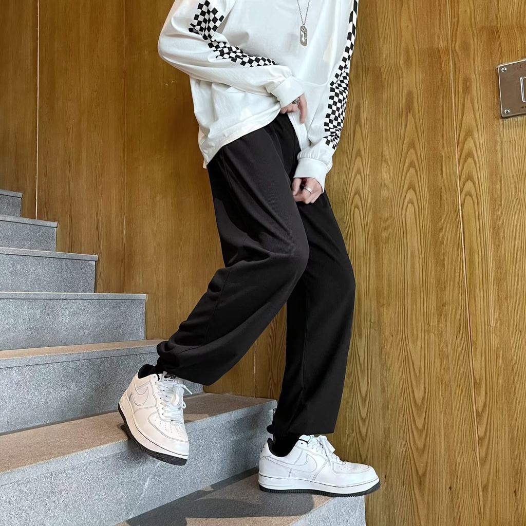 Quần Dài Dáng Rộng Lưng Thun Co Giãn Thoải Mái Thời Trang Hàn Quốc Cho Nam size M-2XL