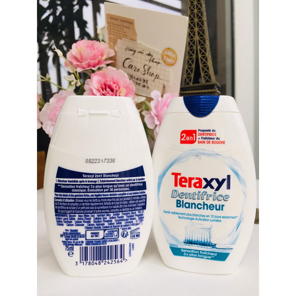 Kem đánh răng TERAXYL 2en1 Blancheur 75ml - nội địa Pháp