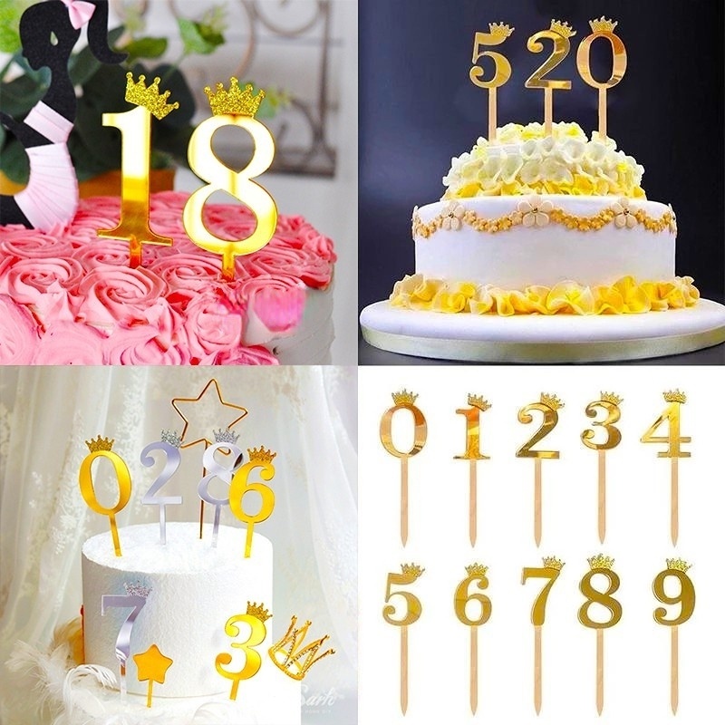 Topper Trang Trí Bánh Kem Hình Chữ Happy Birthday