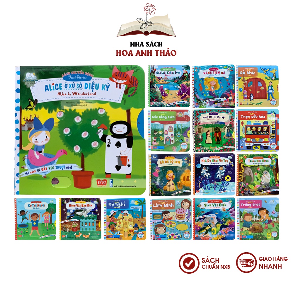 Sách chuyển động tương tác lật mở nhiều chủ đề cho bé