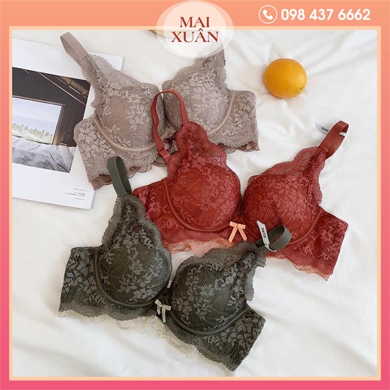 Áo Lót Ren Nâng Ngực Không Gọng Siêu Ôm Đẩy Cao Cấp