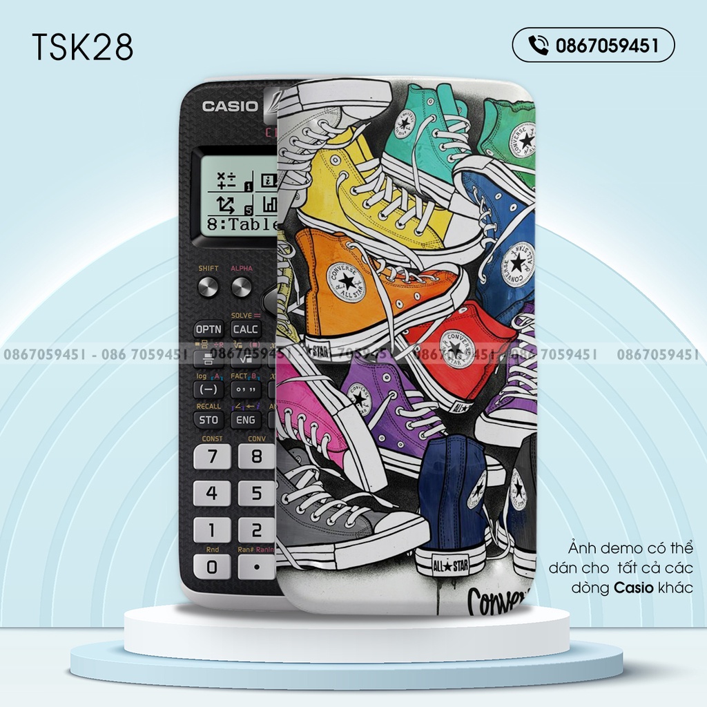 Skin dán máy tính CASIO In Hình StickerBộ 6 (Casio 570 / Casio 570-2nd/ Casio 580 /Vinacal..) tskb6