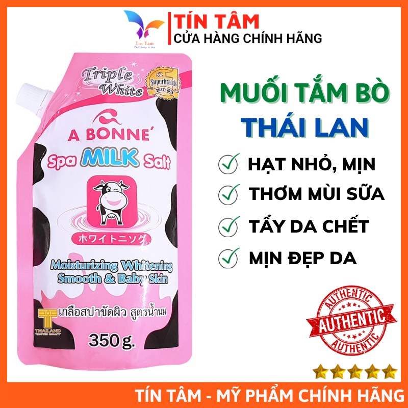 [Có bill] Muối Tắm Sữa Bò Tẩy Tế Bào Chết A Bonne Thái Lan 350gr (Abonne)