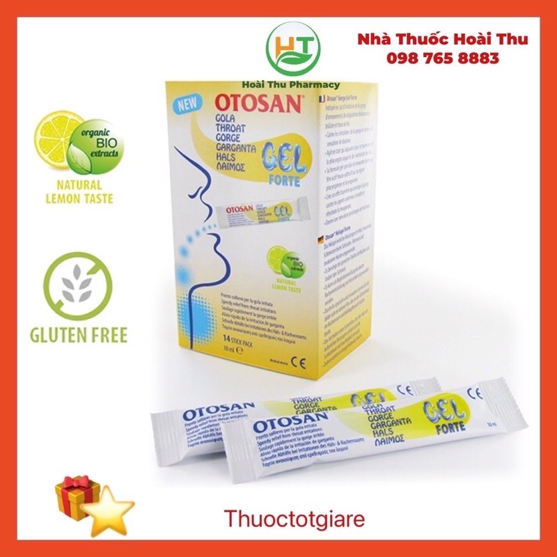 Otosan Throat Gel Forte - Giảm ho , giảm đau họng, long đờm, an toàn cho mẹ bầu