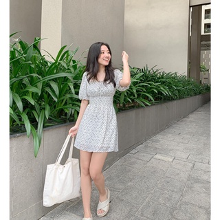 Đầm Fella - Đầm mini nhún thun eo