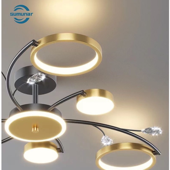 Đèn Âm Trần 110W Ba Chế Độ Sáng 6 Cánh 10 Cánh Có Điều Khiển Từ Xa Bảo Hành 12 Tháng