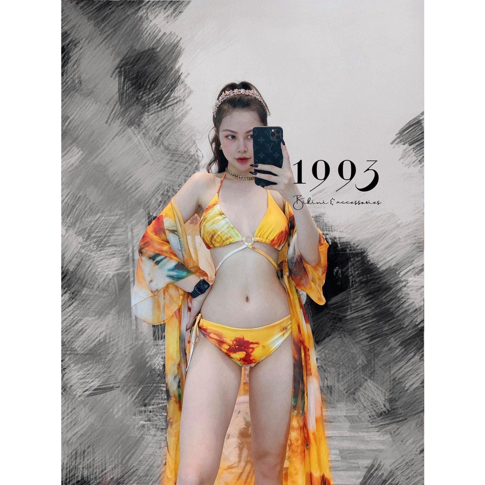 Bikini, Đồ Bơi Đi Biển Hai Mảnh Set 3 Món Tam Giác Secxy ODERI BM-030