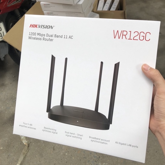 Bộ phát Wifi Hikvision DS-3WR12GC (WIRELESS ROUTER) I Băng tần kép chuẩn  AC1200 I Hàng chính hãng I Bảo hành 24 tháng