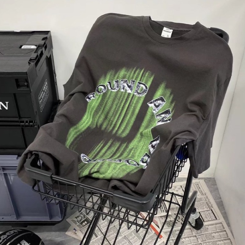 Áo Thun Tay Ngắn Cổ Tròn In Chữ Đơn Giản Phong Cách retro Mỹ Thời Trang Mùa Hè Mới Dành Cho Nam Size M-2XL