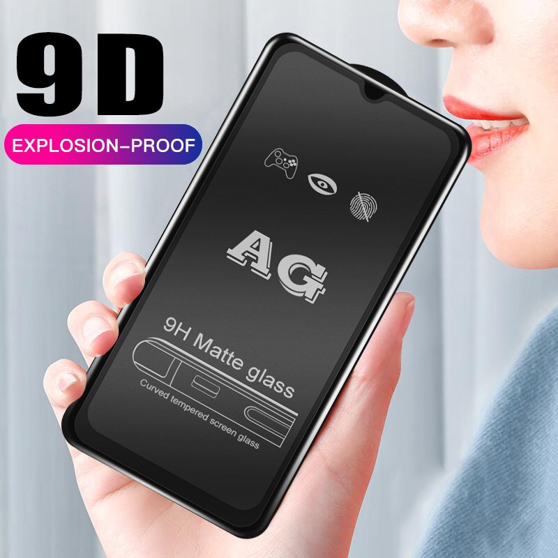 Kính Cường Lực Nhám Full Màn Chống Vân Tay Xiaomi Mi 9 A3 9T 10T Pro Poco F2 F1 X3 M3 F3 Redmi Note 10 7 8 9S 8A 9A 9C