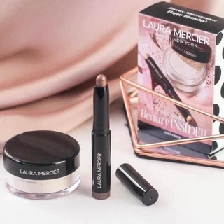 Sét Laura Mercier HPBD Mini : Phấn Bột Mini + Nhũ Mắt Mini