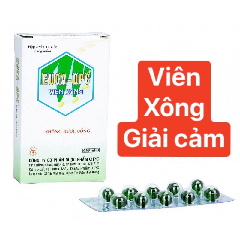 VIÊN XÔNG GIẢI CẢM EUCA-OPC, hộp 20 viên