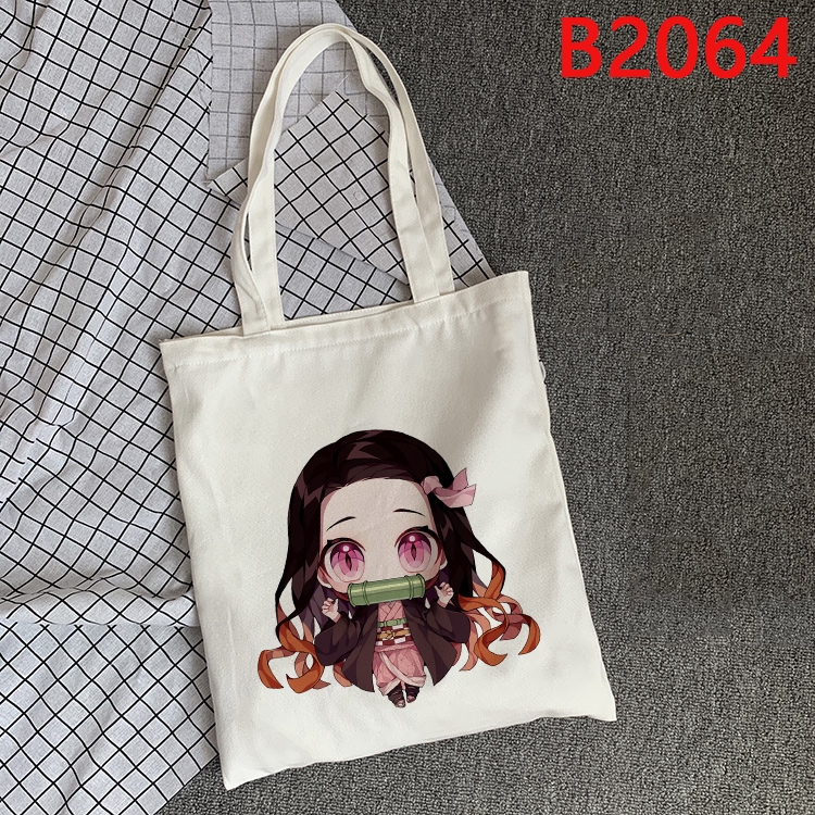 🔥🔥🔥Túi tote Xách Tay Vải canvas Cỡ Lớn In Hình anime demon slayer Thân Thiện Với Môi Trường Có Thể Tái Sử Dụng