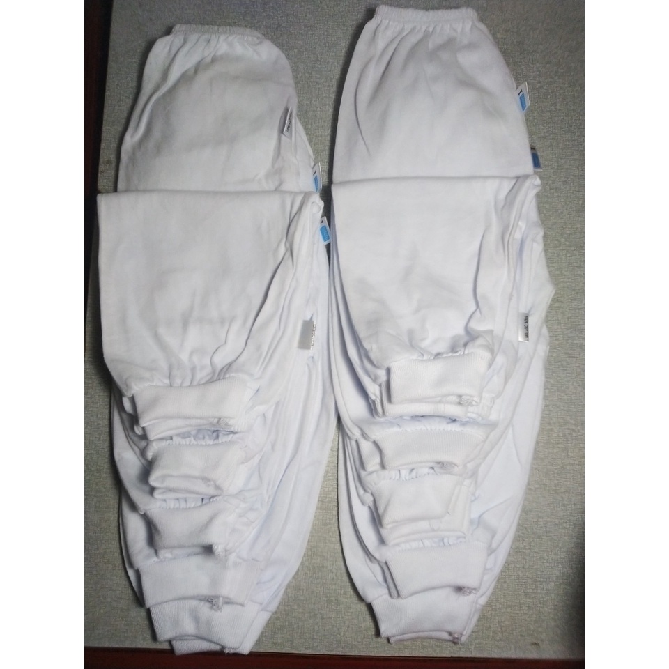 Quần bo trắng sơ sinh Bossini 100% cotton