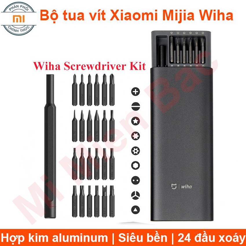 BỘ TUA VÍT XIAOMI MIJIA WIHA, Bộ Tua Vít Đa Năng 24 Đầu Siêu Cứng Có Nam Châm - Chính Hãng Xiaomi