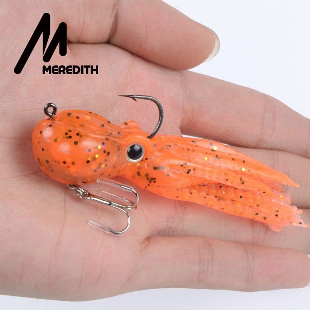 MUVAKO Mồi Câu Cá Giả Hình Bạch Tuộc Đuôi Dài Chuyên Dùng