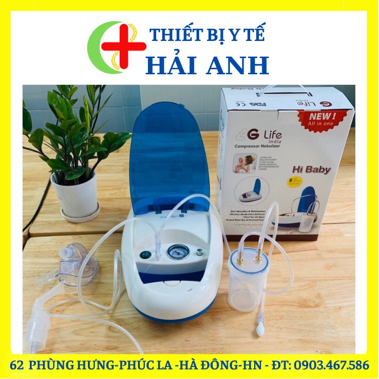 Máy Xông Hút Mũi Họng CAO CẤP 2in1 AG Life Cải Tiến 2019 Có Đồng Hồ Hiện Thị Điều Chỉnh Áp Lực Hút