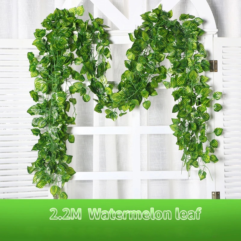 2.2M Artificial Green Plants Ivy Leaf Garland Climbing Vine For Home Bathroom Decor Garden Party Decor