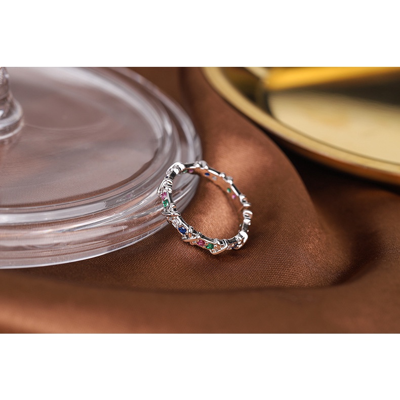 Hàng Mới Về Mới Nhẫn Đính Đá Zircon Phong Cách Hàn Quốc Sang Trọng Dành Cho Nữ