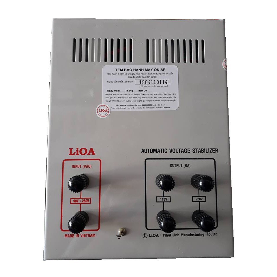 Ổn áp 1 pha LIOA DRI-5000 II 5.0kVA điện áp vào 90V - 250V ( Thế hệ mới 2018 )