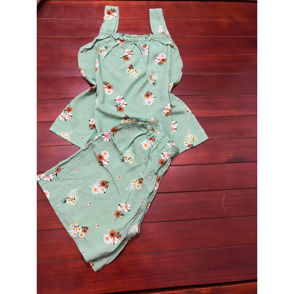 Đồ bộ đùi lanh, bộ đồ ngủ nữ[FREESHIP] đồ lanh đùi dây bảng, vải dầy,mền mịn,mặc mát, thấm hút mồ hôisize 45-65kg