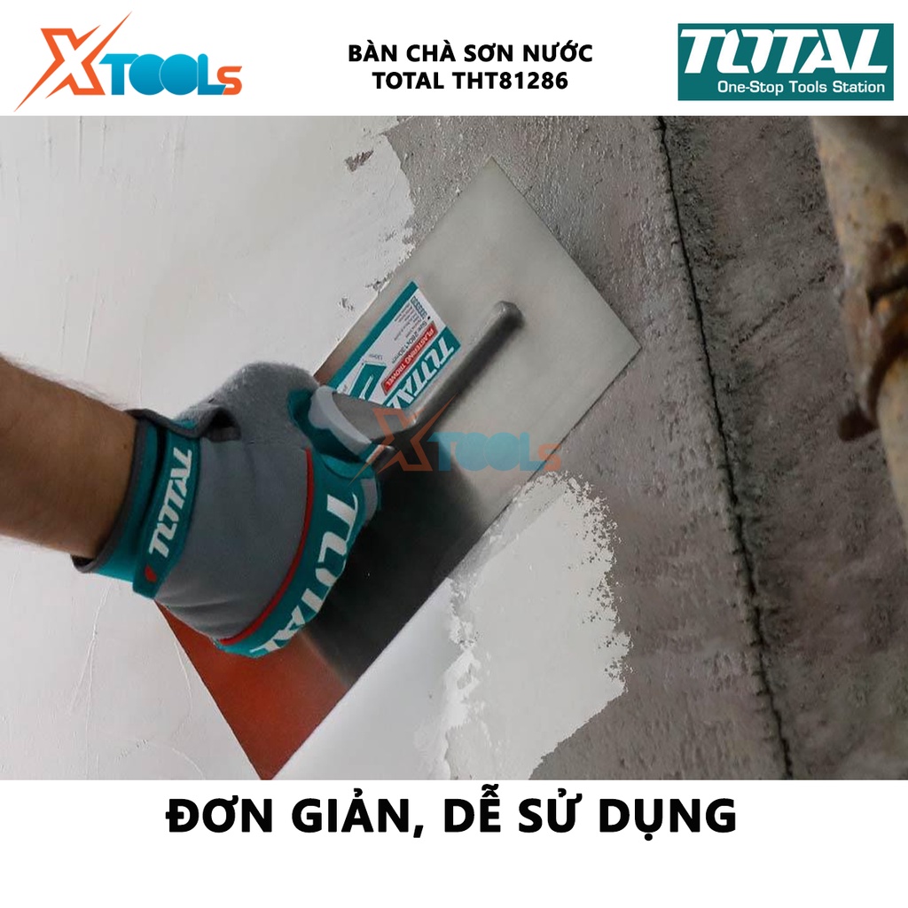 Bay hồ có răng cưa Total THTT81286 | Bàn chà sơn nước Quy cách: 280 x 130mm dùng để làm phẳng những bề mặt sau khi đổ bê