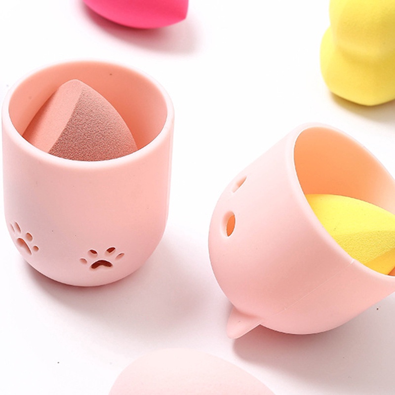 Giá Đỡ Mút Trang Điểm Bằng Silicon Mềm Kích Thước Nhỏ Gọn JP5