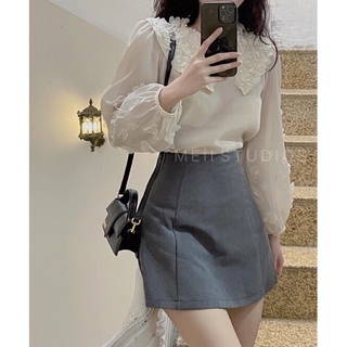 chân váy chữ A trơn tôn dáng