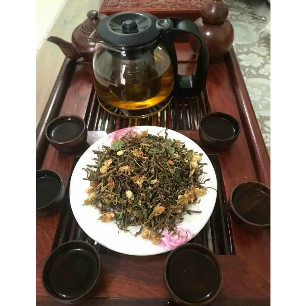 Trà Sơn Mật Hồng Sâm♻️ Thơm Ngọt Nhiều Hoa Nhài Cỏ Ngọt Thơm ♻️Uống Là Mê ♻️Gói 01Kg