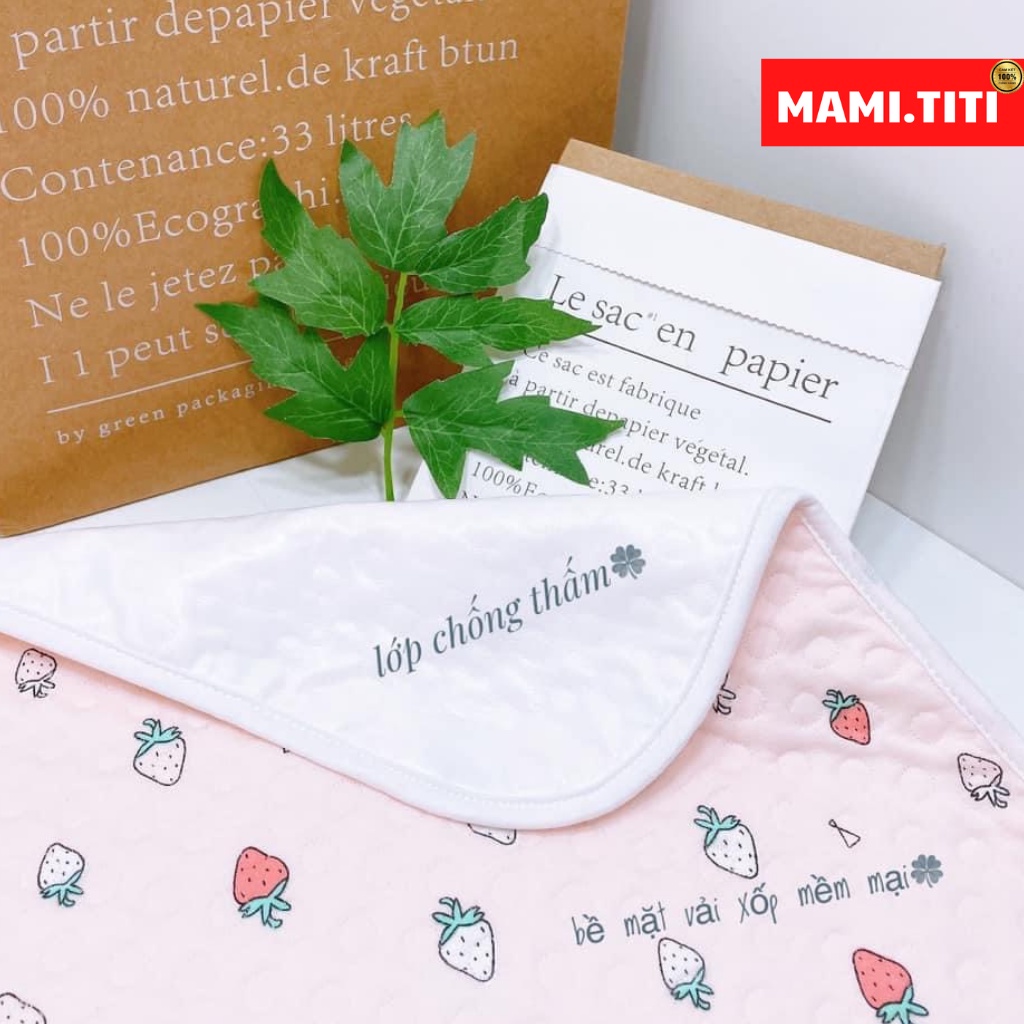 Tấm lót chống thấm cho bé, COTTON HỌA TIẾT ĐẸP [ GIẶT THOẢI MÁI BẰNG MÁY GIẶT ]