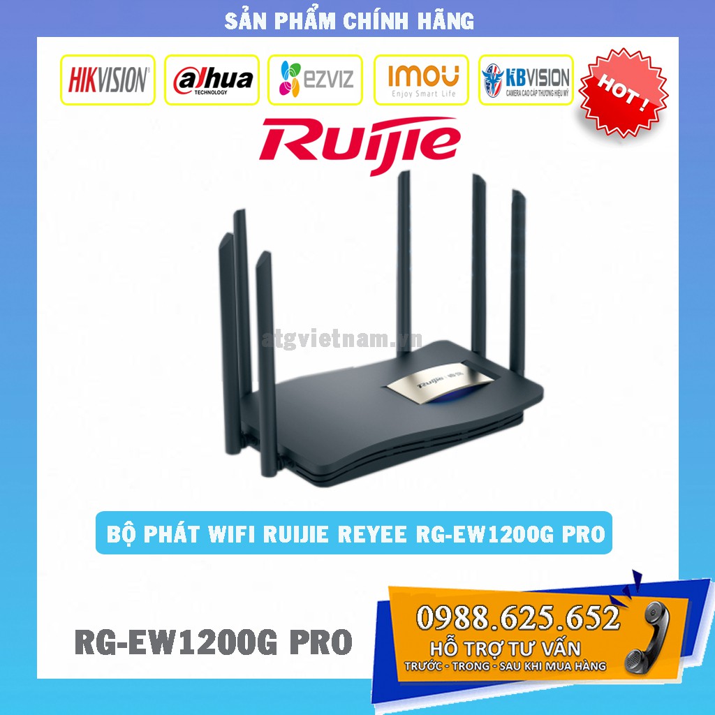 Bộ phát WiFi Mesh Ruijie Reyee RG - EW1200 & EW1200G PRO cho Gia đình văn phòng -  Hàng chính hãng BH 3 Năm