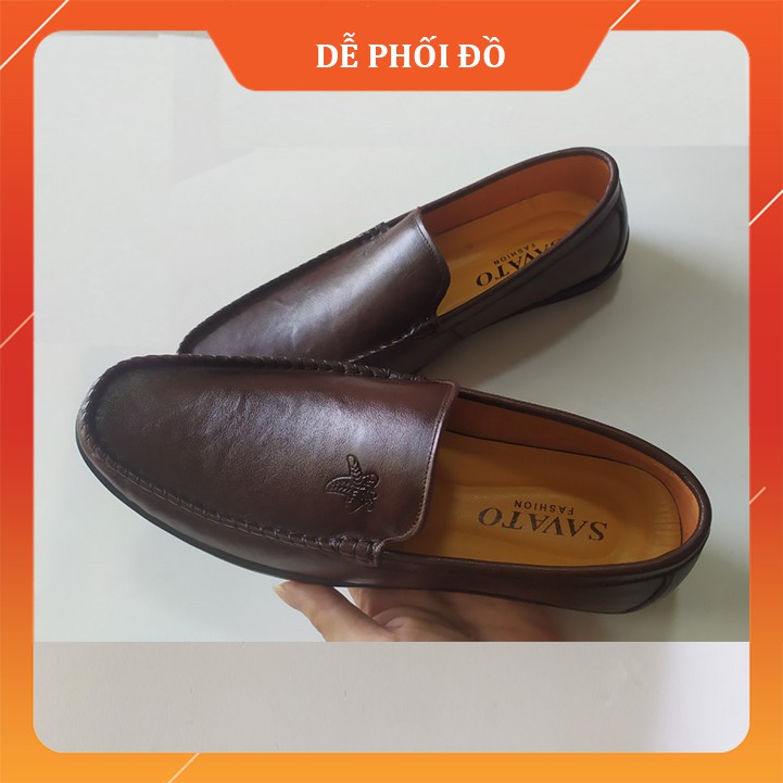 Giày Lười Nam Cao Cấp [DA BÒ THẬT 100%-TIỀN NÀO CỦA NẤY] Giày lười da bò -TẶNG 2 ĐÔI TẤT LƯỜI CAO CẤP - GLK | BigBuy360 - bigbuy360.vn