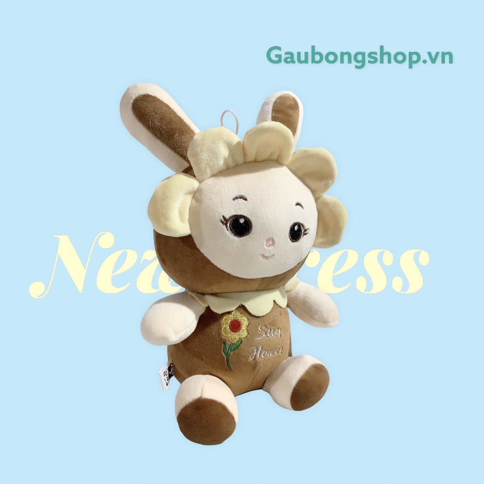 Gấu bông thỏ nhồi bông cho bé hoa mặt trời Joujou thỏ bông sun flower mềm mịn cute dễ thương gaubongshop.vn -m07