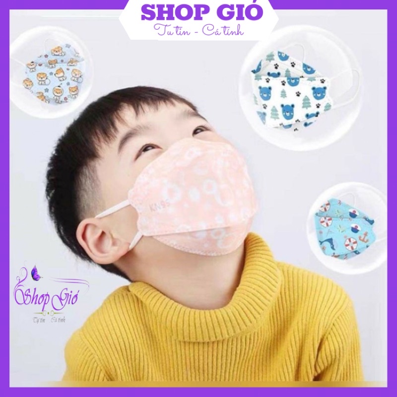Thùng 600 Chiếc Khẩu Trang Trẻ em KF94 Hàn Quốc form dáng 4D Họa tiết đáng yêu dành riêng cho bé yêu | BigBuy360 - bigbuy360.vn