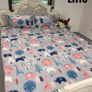 Bộ ga gối cotton lụa Hàn cao cấp
